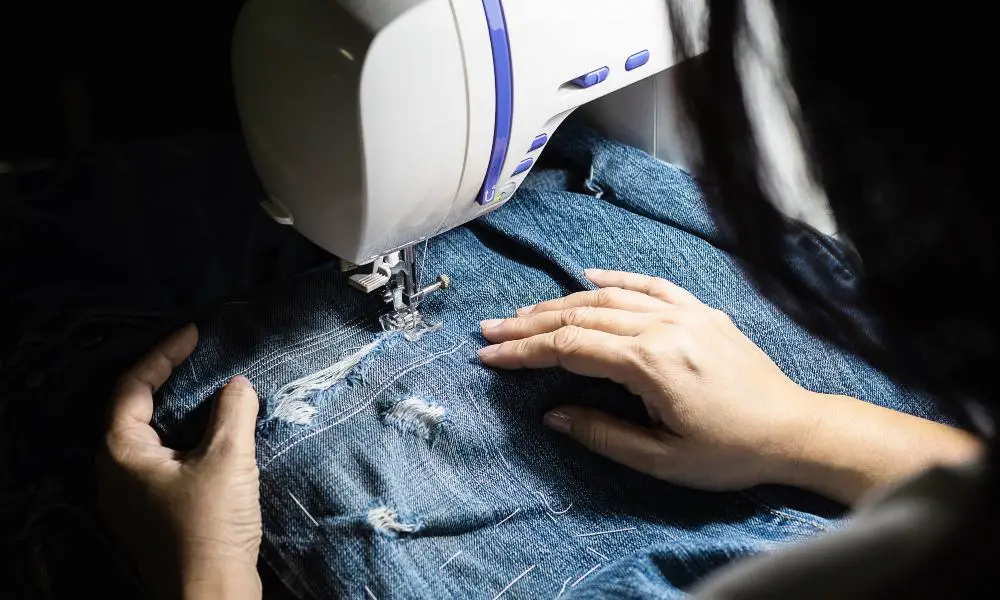 how to sew a hole in jeans