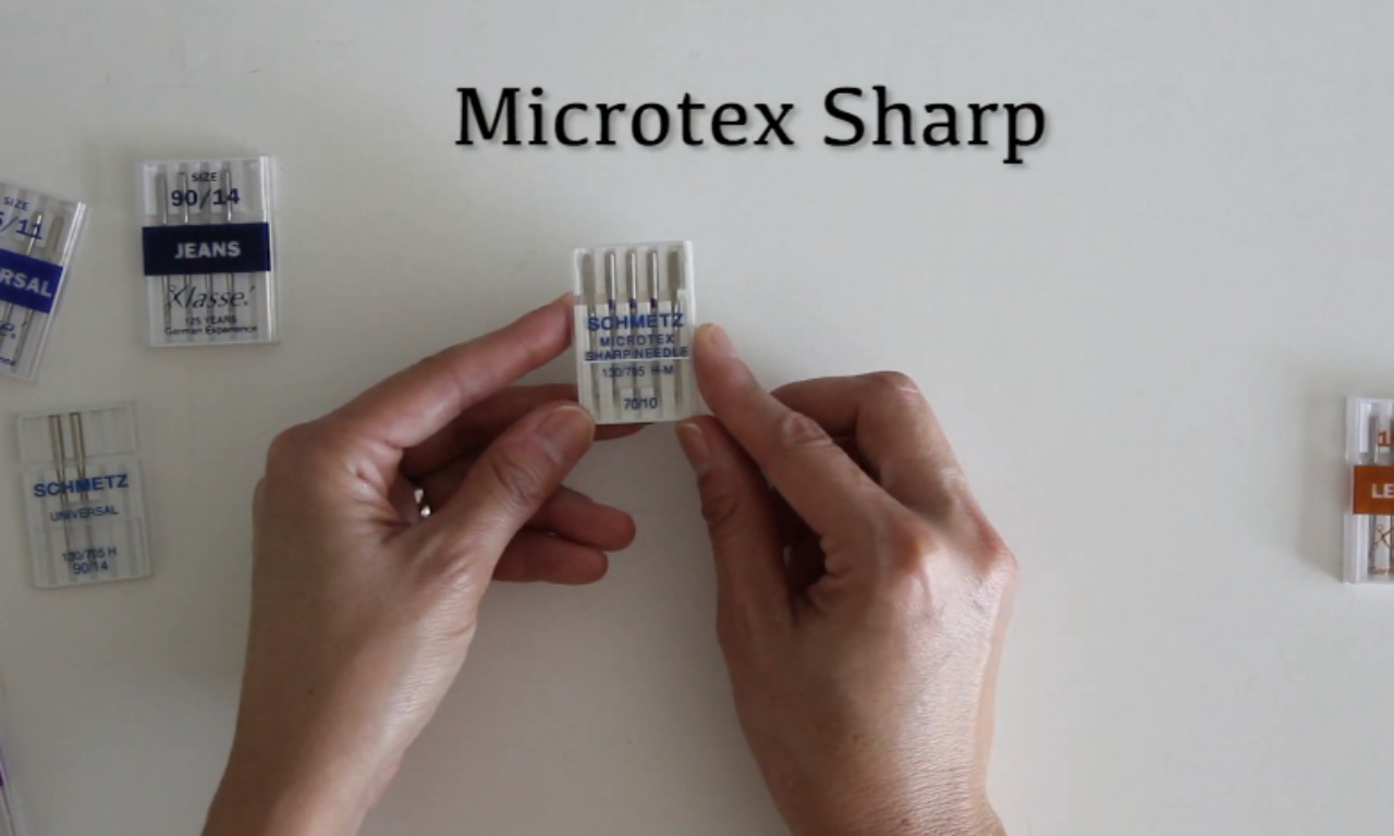 Microtex Sharp sewing needles packaging