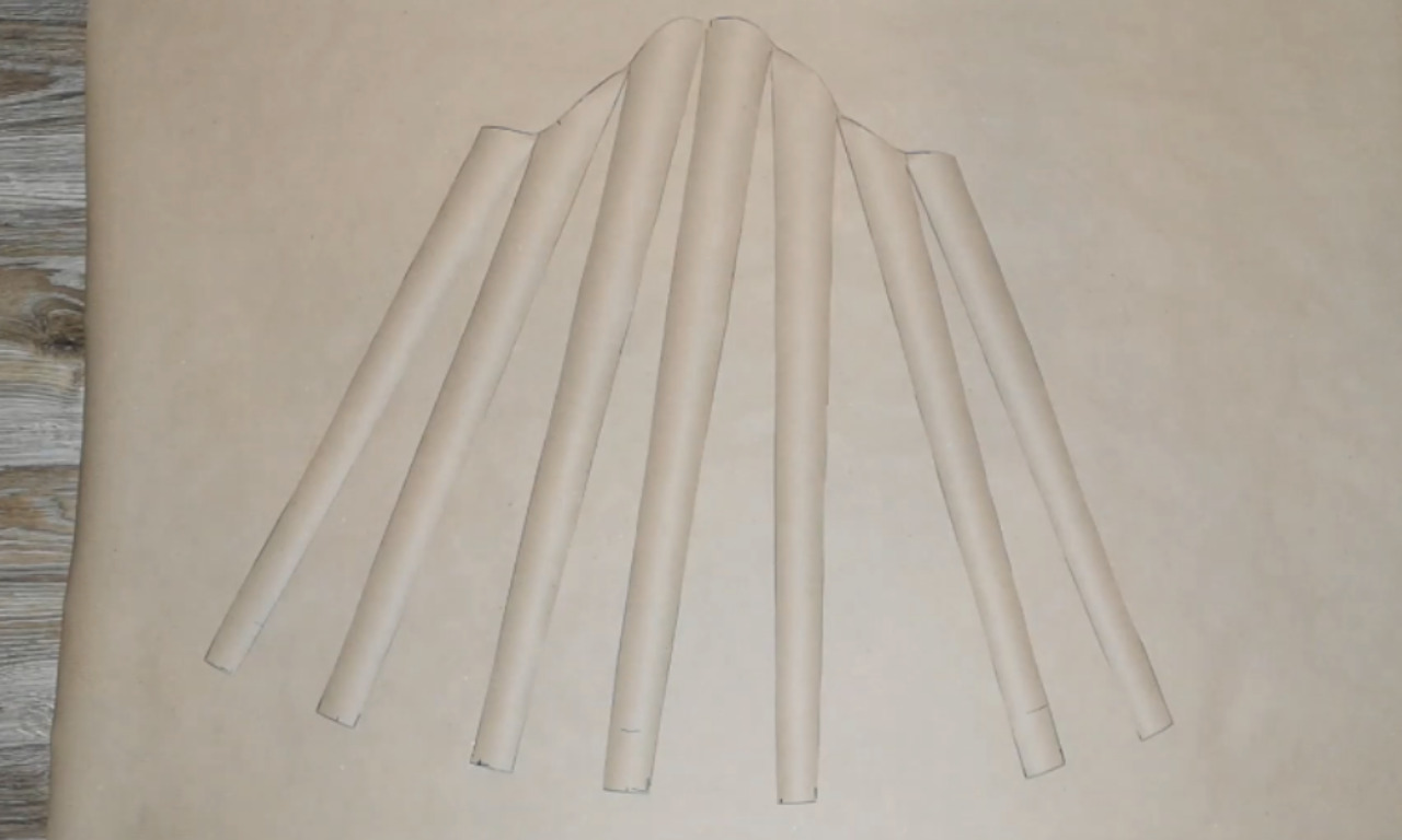 Bishop sleeve pattern drafting step 1 — trace basic sleeve