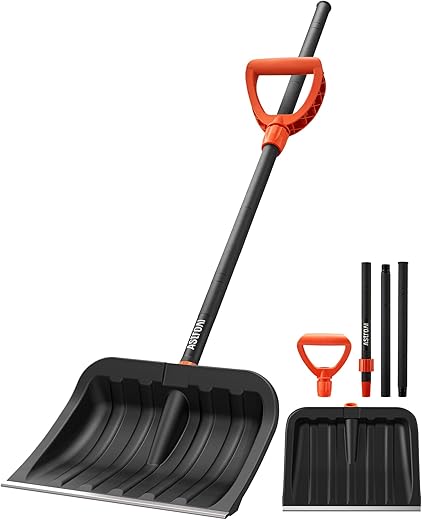 Winter's Finest: 12 Top-rated Snow Shovels That Outperform the Rest AstroAI 62" Heavy-Duty Snow Shovel with Adjustable Ergonomic D-Shape Handle, 17-Inch Wide Snow Shovel for Car with Stainless Steel Blade, Easily Remove Heavy Snow from Car, Driveway, Yard