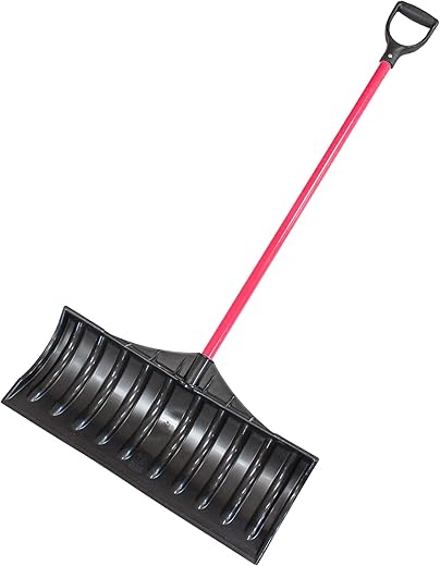 Winter's Finest: 12 Top-rated Snow Shovels That Outperform the Rest Bully Tools Poly Snow Pusher - Heavy Duty Snow Shovel with Fiberglass Handle and D-Shaped Grip, Wide Plow for Removal, Winter Scoop for Driveway, Walkway & Deck - 27" Poly Scoop, 100% Made in The USA