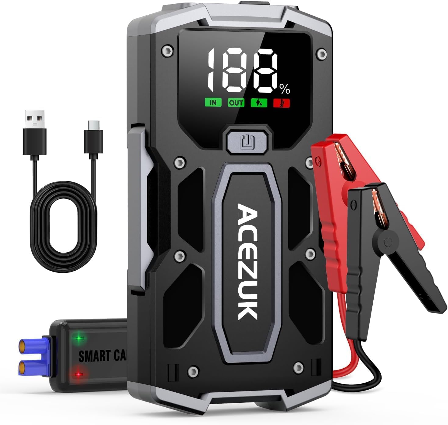 The Ultimate Guide to Powering Up: 11 Best Jump Starters for Any Vehicle Car Jump Starter,12V 8-in-1 Jump Starter Battery Pack 3000A, Up to 7.0L Gas & 5.5L Diesel Engines Quick Charge 3.0 Power Bank Jumper Cable with LED,Large Screen