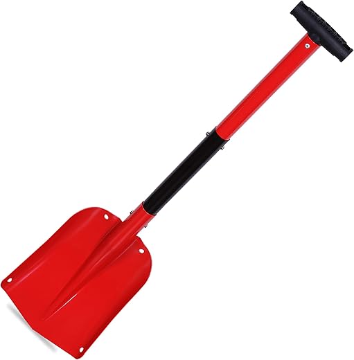 Winter's Finest: 12 Top-rated Snow Shovels That Outperform the Rest CARTMAN 32.5 Inch Folding Emergency Snow Shovel 3 Piece Aluminum Lightweight Portable Sport Utility Shovel for Car Trunk Camping Garden Beach, Red