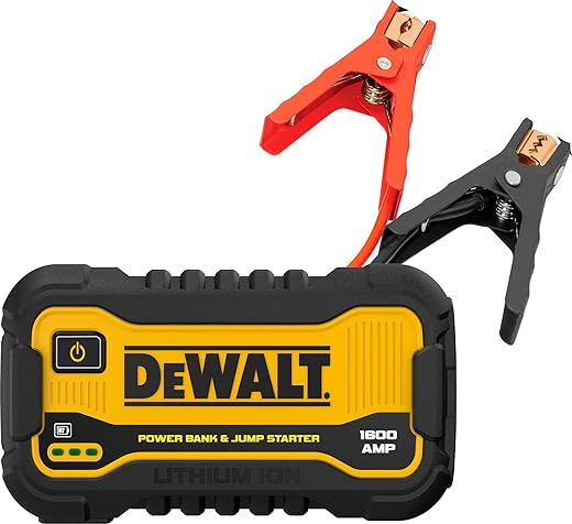 The Ultimate Guide to Powering Up: 11 Best Jump Starters for Any Vehicle DeWalt DXAELJ16 1600 Peak Amp Jump Starter Battery Booster with USB Power Station