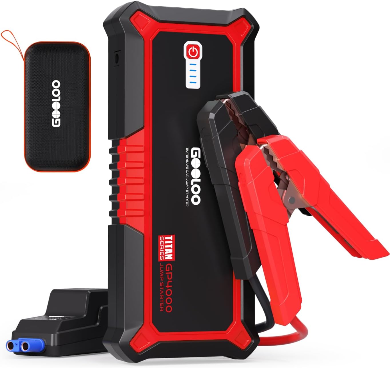 The Ultimate Guide to Powering Up: 11 Best Jump Starters for Any Vehicle GOOLOO GP4000 4000A Peak Car Battery Jump Starter, Portable Battery Booster for Up to All Gas or 10L Diesel Engine, SuperSafe 12V Lithium Jump Box Power Pack with Jumper Cable,Red