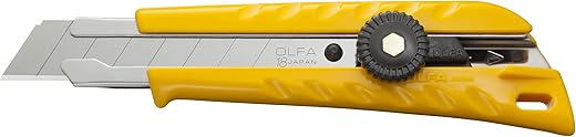 OLFA 18mm Heavy-Duty Utility Knife (L-1) - Multi-Purpose Custom Cutting Depth Utility Knife w/Ergonomic Grip Handle & Snap-Off Blade, Replacement Blades: Any OLFA 18mm Blade