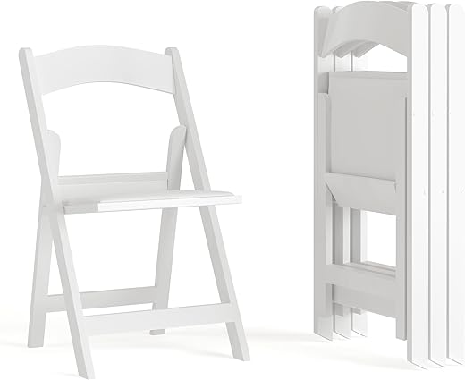 12 Best Ultra-Stylish Folding Chairs That Deserve a Spot in Your Home: Our Expert Picks Flash Furniture Hercules Series Folding Chair - White Resin - Set of 4 800LB Weight Capacity Comfortable Event Chair - Light Weight Folding Chair