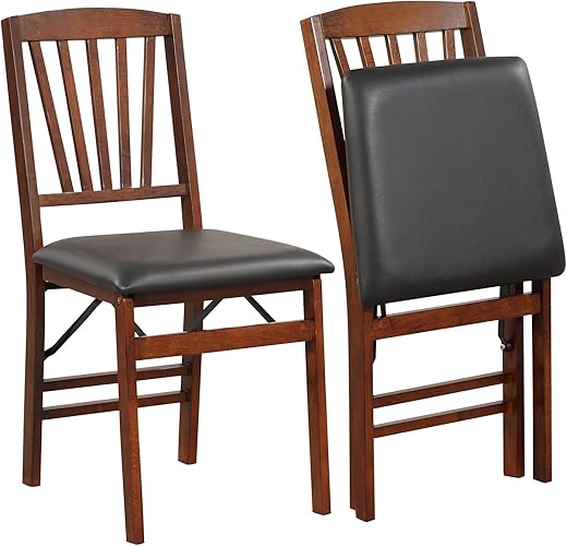 12 Best Ultra-Stylish Folding Chairs That Deserve a Spot in Your Home: Our Expert Picks Giantex Folding Dining Chairs Set of 2, Foldable Wood Kitchen Chairs with Padded Seat, Solid Wood Frame, Max Load 400 Lbs, No Assembly Easy to Store Wooden Dining Chairs for Apartment, Small Space