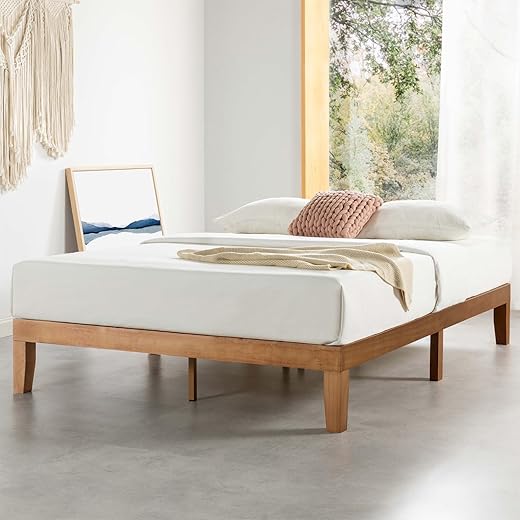 Your Home's Finest: 22 Top-Rated Furniture Pieces That Outperform the Rest Mellow Naturalista Classic - 12 Inch Solid Wood Platform Bed with Wooden Slats, No Box Spring Needed, Easy Assembly, Queen, Pine
