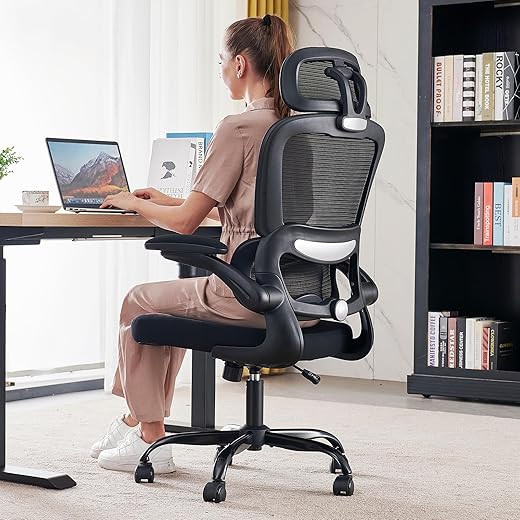 Your Home's Finest: 22 Top-Rated Furniture Pieces That Outperform the Rest TRALT Office Chair Ergonomic Desk Chair, 330 LBS Home Mesh Office Desk Chairs with Wheels, Comfortable Gaming Chair, High Back Office Chair for Long Hours (Black)