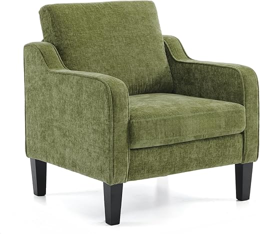 Your Home's Finest: 22 Top-Rated Furniture Pieces That Outperform the Rest VINGLI Accent Chair for Living Room Chairs Olive Green Reading Chair for Bedroom Scooped Arm Chair Mid Century Modern Accent Chairs Upholstered Comfy Chair for Apartment, Waiting Room