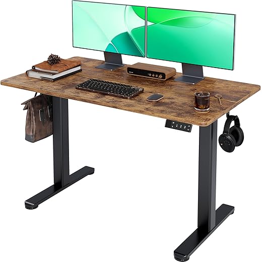 The Ultimate Guide to Your Perfect Workspace: 22 Top-Rated Desks for Every Home Office Claiks Electric Standing Desk, Adjustable Height Stand up Desk, 24x48 Inches Sit Stand Home Office Desk with Splice Board, Black Frame/Rustic Brown Top