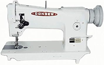 Consew 206RB-5 Walking Foot Industrial Sewing Machine with Table and Servo Motor