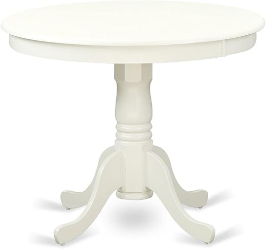 Our Top-Rated Picks: The 10 Best Dining Room Furniture Pieces for a Stylish Home East West Furniture ANT-LWH-TP Antique Dining Room Table - a Round kitchen Table Top with Pedestal Base, 36x36 Inch, Linen White