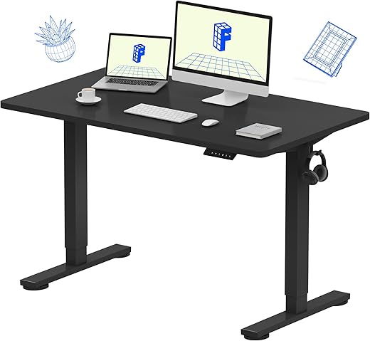 The Ultimate Guide to Your Perfect Workspace: 22 Top-Rated Desks for Every Home Office FLEXISPOT EN1 One-Piece Standing Desk, 48"x24" Seamless Desktop Electric Height Adjustable for Home Office, Study Rooms & Multi-Device Workstations, Black