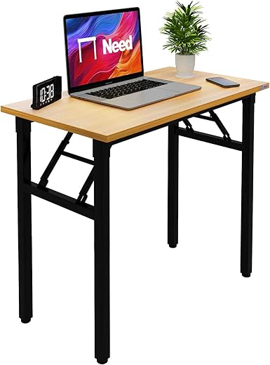 The Ultimate Guide to Your Perfect Workspace: 22 Top-Rated Desks for Every Home Office Need Folding Desk Small Desk 31 1/2" No Assembly Foldable Computer Desk for Small Space/Home Office/Dormitory,Teak&Black Frame