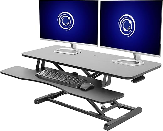 The 10 Best Standing Desk Converters for a Healthier Workday: Our Expert Picks VIVO 42 inch Desk Converter, K Series, Height Adjustable Sit to Stand Riser, Dual Monitor and Laptop Workstation with Wide Keyboard Tray, Black, DESK-V042KB