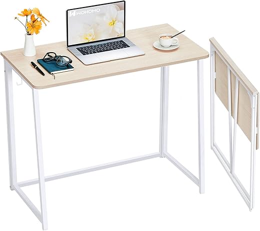 The Ultimate Guide to Your Perfect Workspace: 22 Top-Rated Desks for Every Home Office WOHOMO Folding Desk, Small Foldable Desk 31.5" for Small Spaces, Space Saving Computer Table Writing Workstation for Home Office, Easy Assembly, Oak