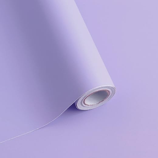 19 Best Renter Friendly Peel and Stick Products 118"x17.7" Purple Wallpaper Solid Color Peel and Stick Wallpaper Purple Contact Paper Solid Color Self-Adhesive Removable Wall Paper for Wall Furniture Cabinet Covering Vinyl Rolls