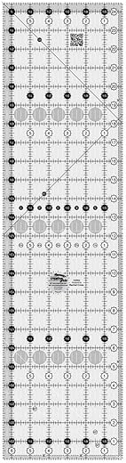 Creative Grids Quilt Ruler 6-1/2in x 24-1/2in Rectangle - CGR24 – Made in USA, Non-Slip Grip Acrylic Quilting, Sewing, Crafting, Patchwork Ruler for Measuring & Cutting Fabric