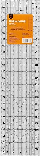 Fiskars Sewing Ruler, 6" x 24" Acrylic Ruler with Gridlines, Sewing and Quilting Supplies, Arts and Craft Supplies, Clear
