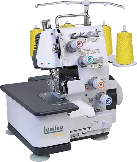 Lumina Sienna Serger Sewing Machine - Semi-Industrial Sergers & Overlock Machines with Durable Metal Frame, 3-4 Serger Thread Capability - Overlocker Sewing Machine for Heavy Duty Fabric