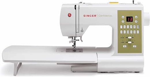 SINGER | Confidence 7469Q Computerized & Quilting Sewing Machine with Built-In Needle Threader, 98 Built-In Stitches - Sewing Made Easy, White